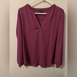 Adrianna Papell Magenta Patterned Top